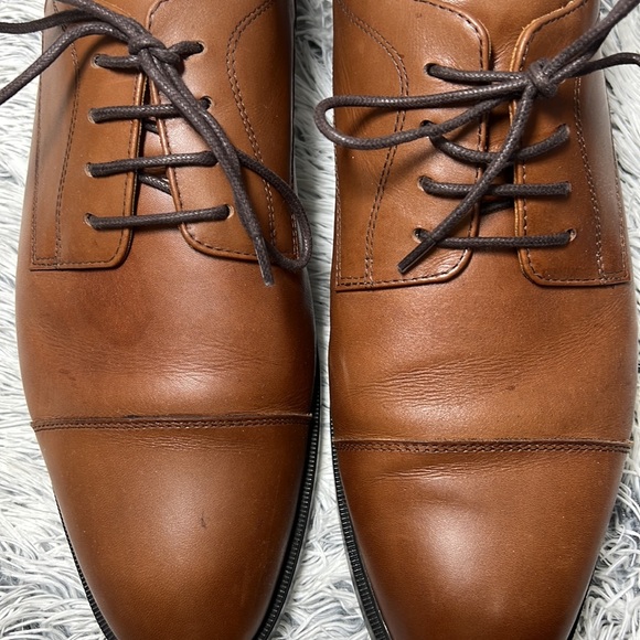 Johnston & Murphy Sz 13 Brown Leather Dress Shoes - Picture 3 of 13